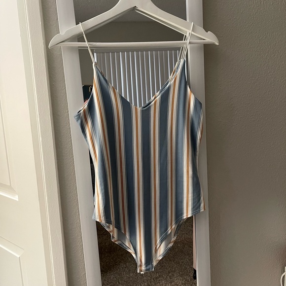 gaze Tops - Striped Bodysuit